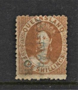 STAMP STATION PERTH Queensland #54 QV 5/- Used CV$150.00