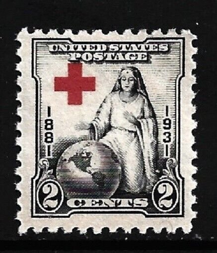 US Stamp- Scott # 702/A208-2c-Mint/NH-OG-1931-Jumbo Margins-HIGH CROSS ERROR