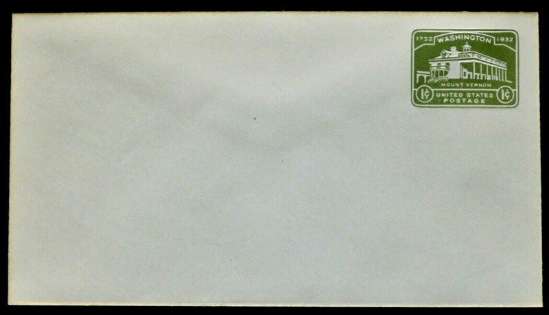 1932 US Sc #U523 stamped envelope 1 cent unused entire, very good shape