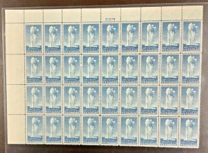 744 Yellowstone, Old Faithful  National Parks MNH 5 c Partial Sheet of 36  1934