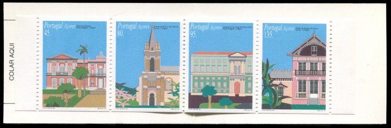 Azores 435b, MNH Complete Booklet, Architecture of Azores