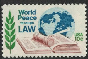 Scott 1576- World Peace through Law- MNH 10c 1975- unused mint stamp