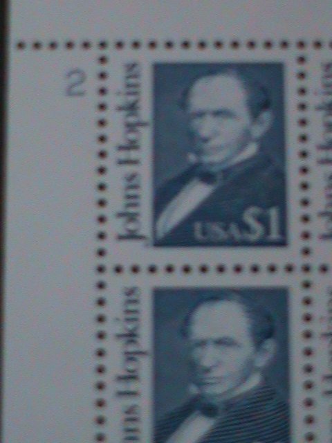 ​UNITED STATES-1989-SC#2194-JOHN HOPKINS-IMPRINT PLATE BLOCK OF10 MNH-VF