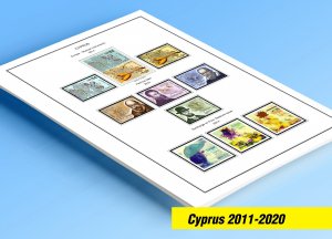 COLOR PRINTED GREEK CYPRUS 2011-2020 STAMP ALBUM PAGES (41 illustr. pages)