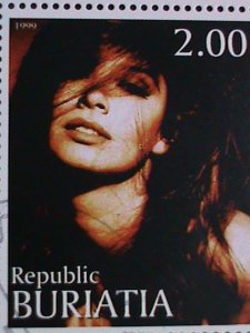 RUSSIA-BURIATIA-1999  LUCIANA GIMEMEZ SEXY MOVIE STAR COLLECTIBLE-S/S -CTO-VF