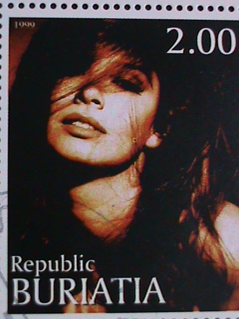RUSSIA-BURIATIA-1999  LUCIANA GIMEMEZ SEXY MOVIE STAR COLLECTIBLE-S/S -CTO-VF