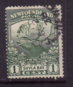 Newfoundland-Sc#115-used 1c green Suvla Bay -1919-id#18-