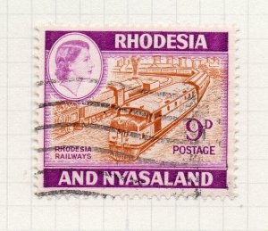 Rhodesia Nyasaland 1959 QEII Early Issue Fine Used 9d. NW-203929