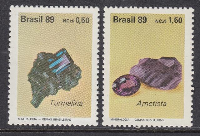 Brazil 2198-9 Gemstones mnh