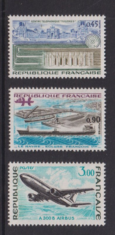 France  #1363-1365  MNH 1973  technical achievements