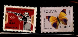 Bolivia #518, 521  Multiple