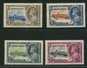 British Guiana 1935 Silver Jubilee SG 301-04 Scott 223-26 Unmounted Mint NH Set