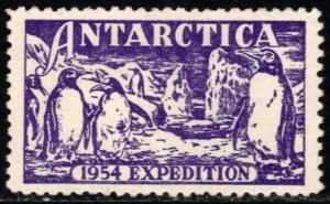 1954 US Poster Stamp Antarctica Expedition Unused