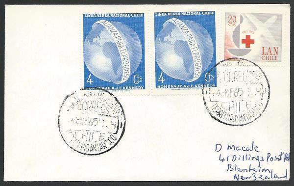 CHILE ANTARCTIC 1965 cover - O'Higgins base cancel.........................53563