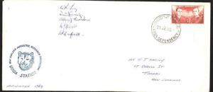 NEW ZEALAND ANTARCTIC 1969 Mid Winter Vanda Station cover - signed