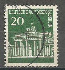 GERMANY, 1966, used 20pf, Brandenburg Gate Scott 953