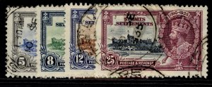 MALAYSIA - Straits Settlements GV SG256-259, SILVER JUBILEE set, USED. Cat £21.