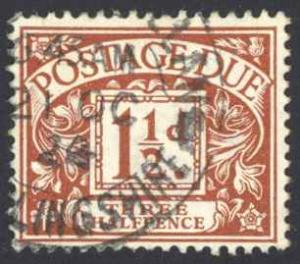 Great Britain Sc# J3 SG# D3 Used 1914-1924 ½p red brown 