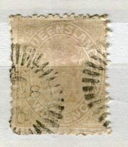 QUEENSLAND; 1879 early classic QV issue fine used Shade of 2d. value