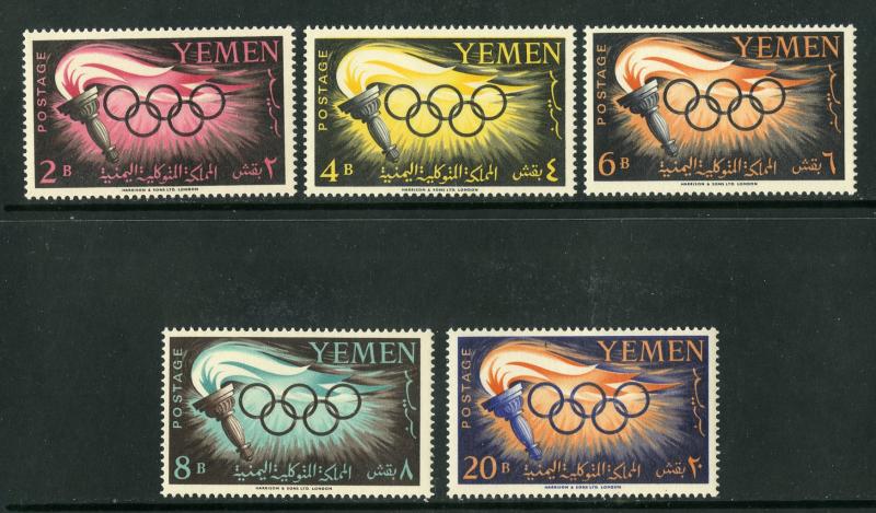 YEMEN 98-102 MNH SCV $7.50 BIN $3.75 OLYMPICS