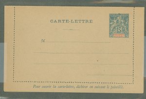 French Polynesia  1892 15c blue on gray, edges not stuck
