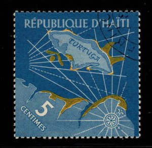 Haiti  Scott 475 Used Tortuga Map stamp