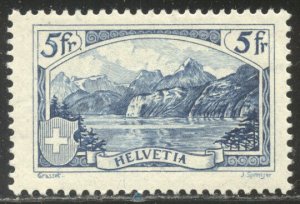 SWITZERLAND #206 Mint NH - 1928 5fr Blue