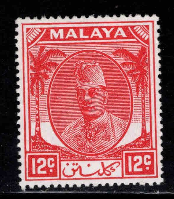 MALAYA Kelantan Scott 67 MH* Sultan Ibrahim stamp