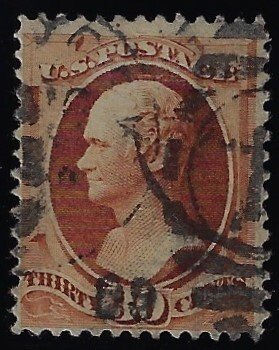 Scott #217 - $90.00 – VF-Used – Neat black cancel. Very choice