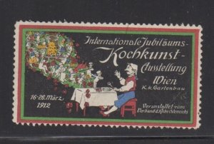 Austrian Advertising Stamp- 1912 Culinary Exposition, Vienna