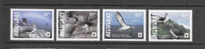 BIRDS - AITUTAKI #648-51  ALBATROSS  WWF   MNH