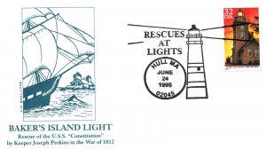 SPECIAL PICTORIAL POSTMARK RESCUE OF THE U.S.S. CONSTITUTION BY KEEPER PERKINS
