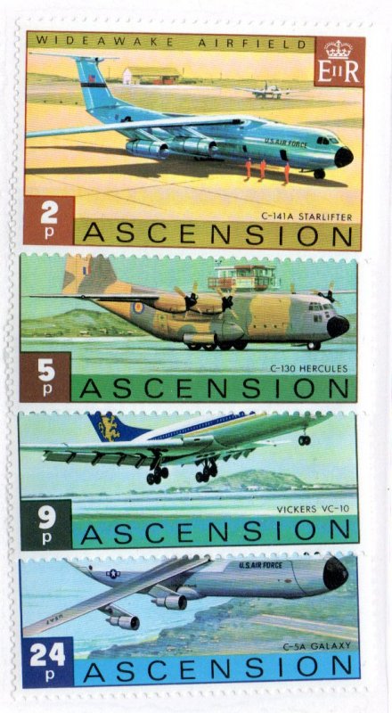 ASCENSION 185-8 MNH SCV $6.50 BIN $3.90 AIRPLANES