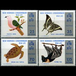 NEW HEBRIDES BR. 1974 - Scott# 183-6 Fauna Set of 4 NH