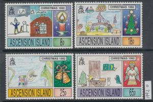 XG-AK309 ASCENSION ISLAND - Christmas, 1992 Children Paintings, Drawings MNH Set