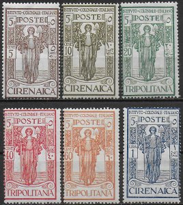 1926 Tripolitania Colonial Institute 6v. mc MNH Sassone n. 33/38