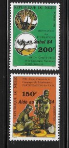 Niger 1984 Reforestation overprinted Sc 668-669 MNH A2070