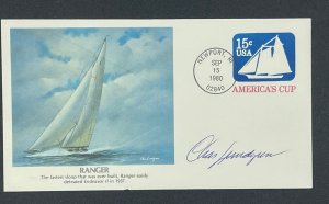 Scott U598   FDC     America's Cup     The Cachet shows The Ranger