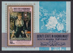 Aden Qu'aiti MI 137 BL12 Painting Souvenir Sheet MNH VF