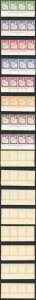 Falkland Is Dep SGG9/G16 Thin maps (no 2 1/2d) Imprint Strips U/M