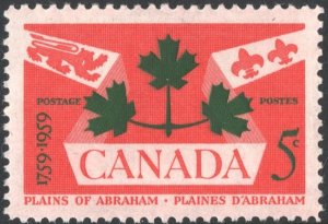 SC#388 5¢ Battle of the Plains of Abraham (Quebec) (1959) MNH