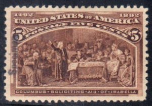 US 234S Early Commemoratives XF Mint LH Specimen Overprint with Jumbo Margins...