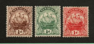 Bermuda - SG# 44 - 46 MH ( h rems)         /         Lot 1122317