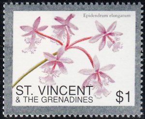 St Vincent & the Grenadines 1996 MNH Sc 2338 $1 Epidendrum elongatum Flowers