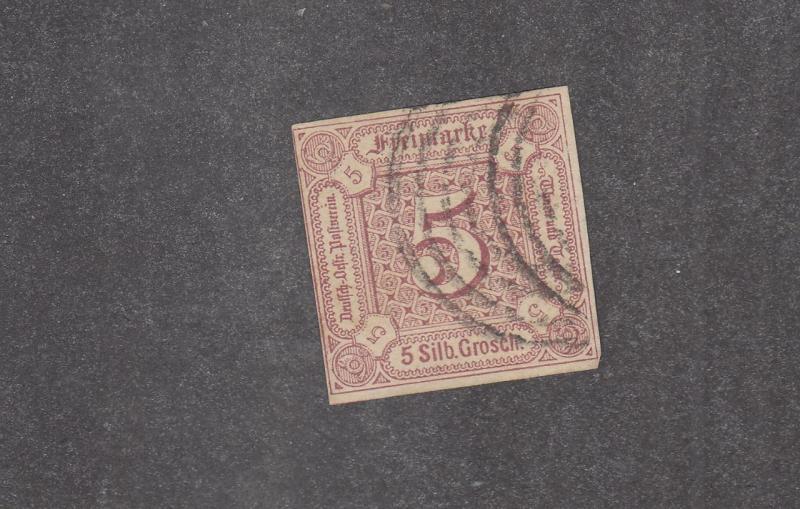 GERMAN STATES THURN TAXIS NORTHERN DISTRICT # 13 IMPERF RING CANCEL CAT VAL $450