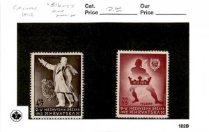 Croatia, Postage Stamp, #B16-B17 Mint Hinged, 1942 WWII German State (AE)