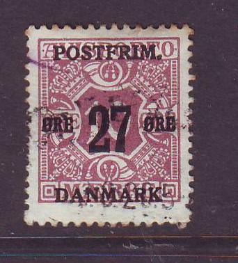 Denmark Sc 149 27 o ovpt on Newspaper stamp used