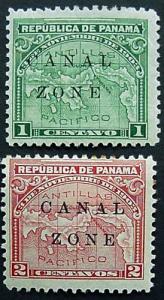 Canal Zone, Scott 9 and 10, Mint