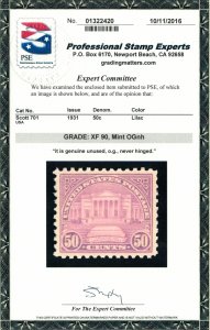 MALACK 701 XF OG NH, w/PSE (GRADED 90 (10/16)) CERT, CHOICE! gg0665