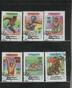 MALAGASY #1264-1270  1995  SPORTS    MINT  VF NH  O.G  CTO